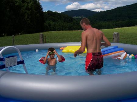 Direction la piscine