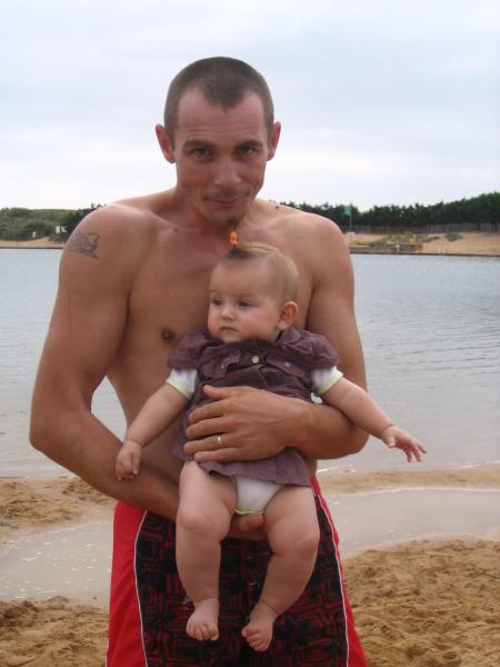 Mathilde et Olivier sur la plage